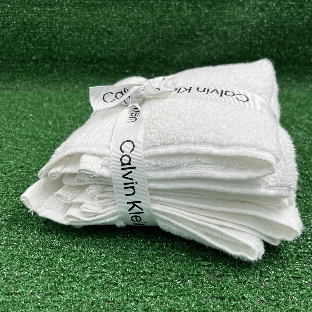 Calvin Klein 4 White Wash Cloths 13